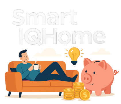 Modern interior with SmartIQHome system – controlling energy, security, and climate in the home